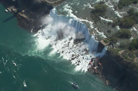 En Hélico au dessus des chutes — souvenir du voyage au Canada