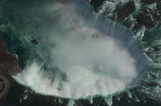 En Hélico au dessus des chutes — souvenir du voyage au Canada