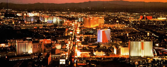 L'arrivée à Las Vegas — souvenir du voyage au Nevada
